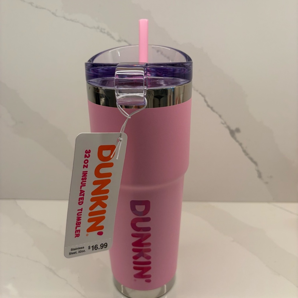 New Dunkin’ Limited Edition 2025 Americana Pink Tumbler 32oz